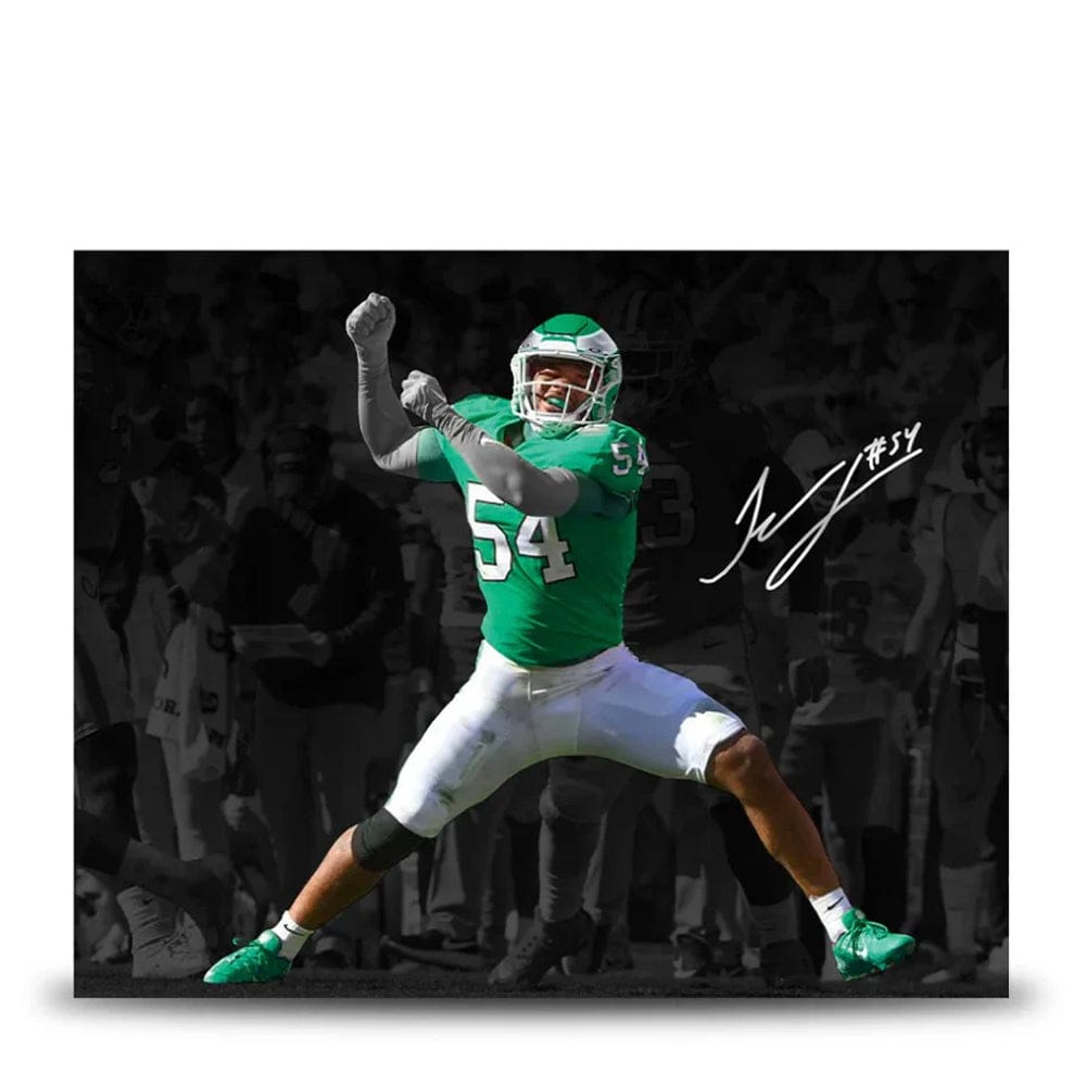 Dynasty Sports & Framing Autographed Football Photos Jeremiah Trotter, Jr. Blackout Philadelphia Eagles Autographed 16" x 20" Football Photo