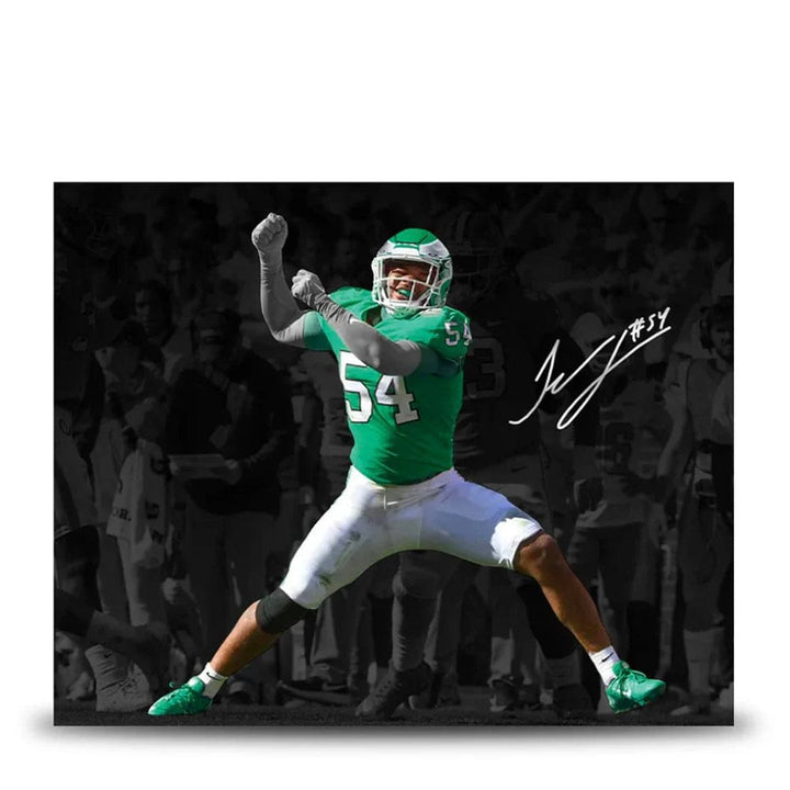 Dynasty Sports & Framing Autographed Football Photos Jeremiah Trotter, Jr. Blackout Philadelphia Eagles Autographed 16" x 20" Football Photo
