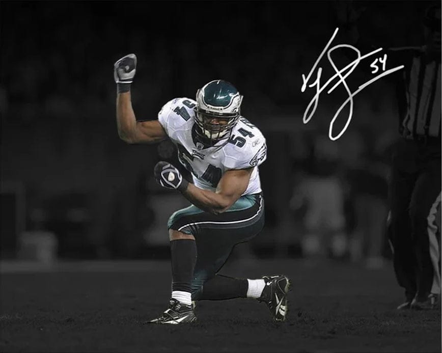 Dynasty Sports & Framing Autographed Football Photos Jeremiah Trotter, Sr. Blackout Philadelphia Eagles Autographed 16" x 20" Football Photo