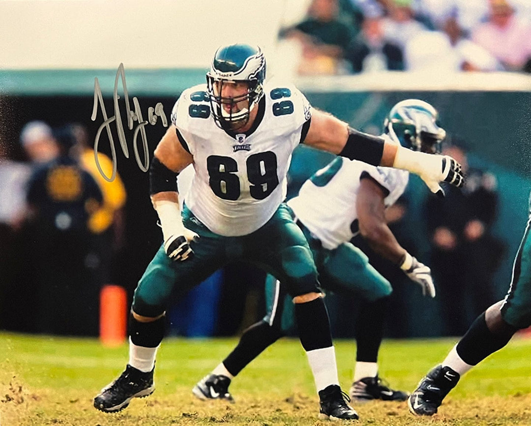 Dynasty Sports & Framing Autographed Football Photos Jon Runyan in Action Autographed Philadelphia Eagles 11" x 14" Football Photo