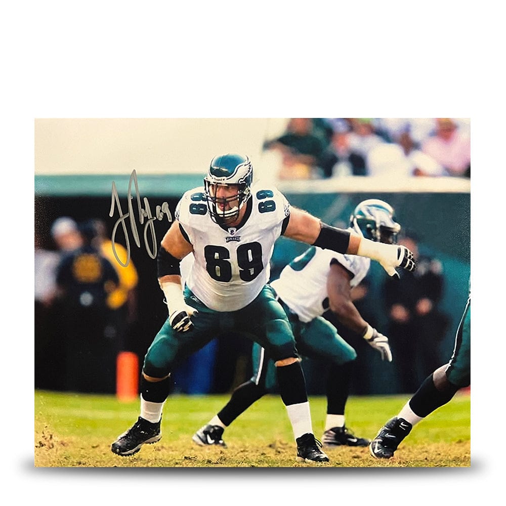 Dynasty Sports & Framing Autographed Football Photos Jon Runyan in Action Autographed Philadelphia Eagles 11" x 14" Football Photo