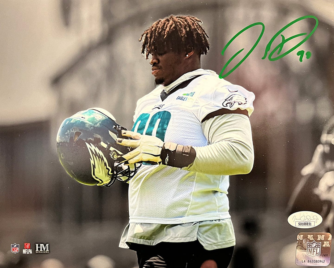 Dynasty Sports & Framing Autographed Football Photos Jordan Davis Philadelphia Eagles Autographed Spotlight 8" x 10" Football Photo