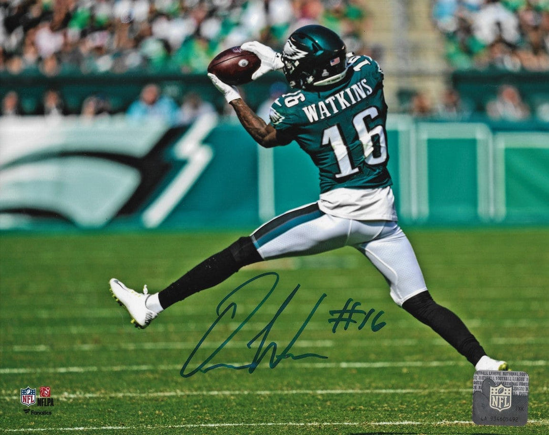 Dynasty Sports & Framing Autographed Football Photos Quez Watkins Catch Philadelphia Eagles Autographed 8" x 10" Football Photo