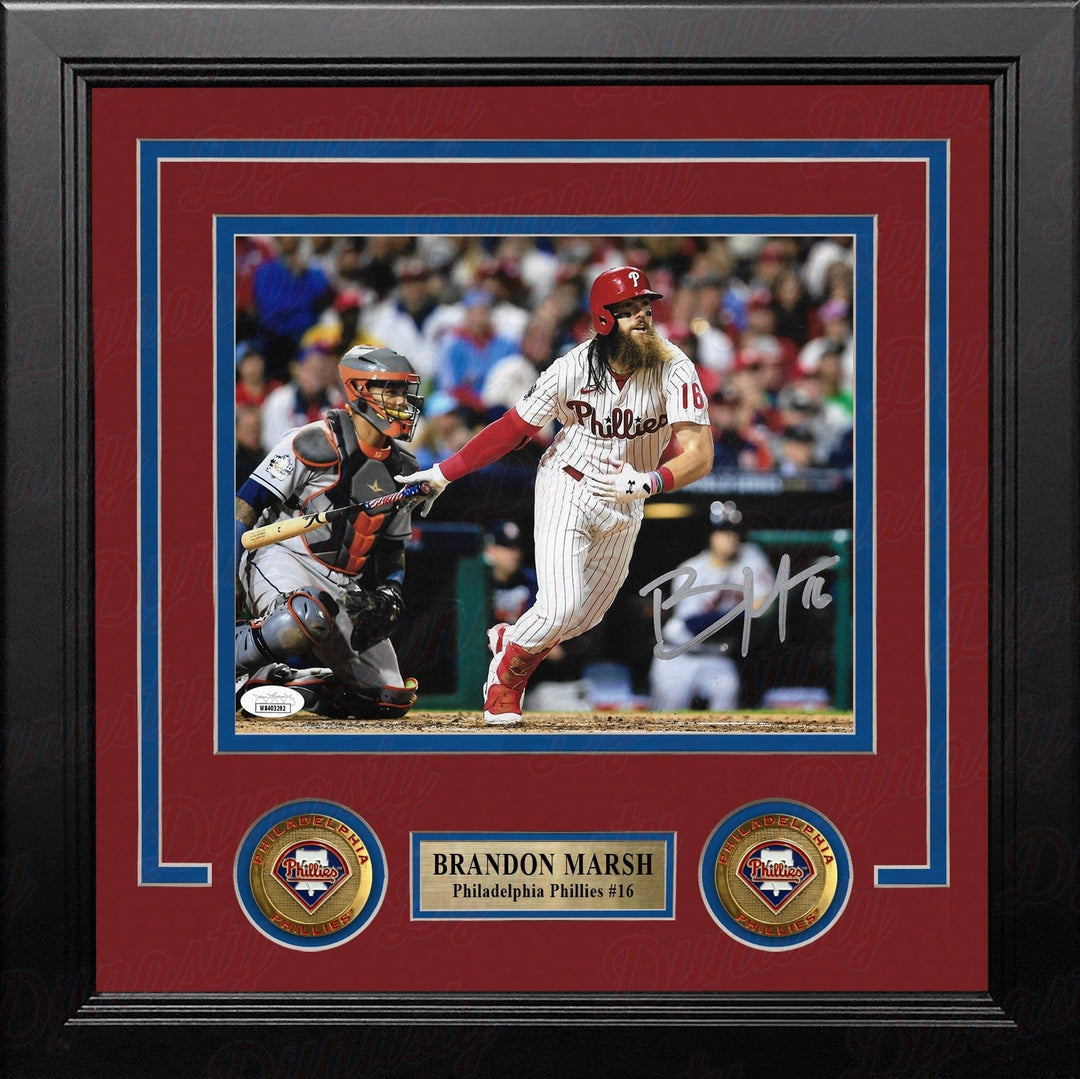 Dynasty Sports & Framing Autographed Framed Baseball Photos Brandon Marsh in Action Autographed Philadelphia Phillies 8" x 10" Framed Baseball Photo