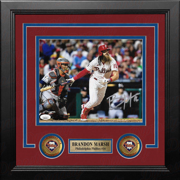 Dynasty Sports & Framing Autographed Framed Baseball Photos Brandon Marsh in Action Autographed Philadelphia Phillies 8" x 10" Framed Baseball Photo