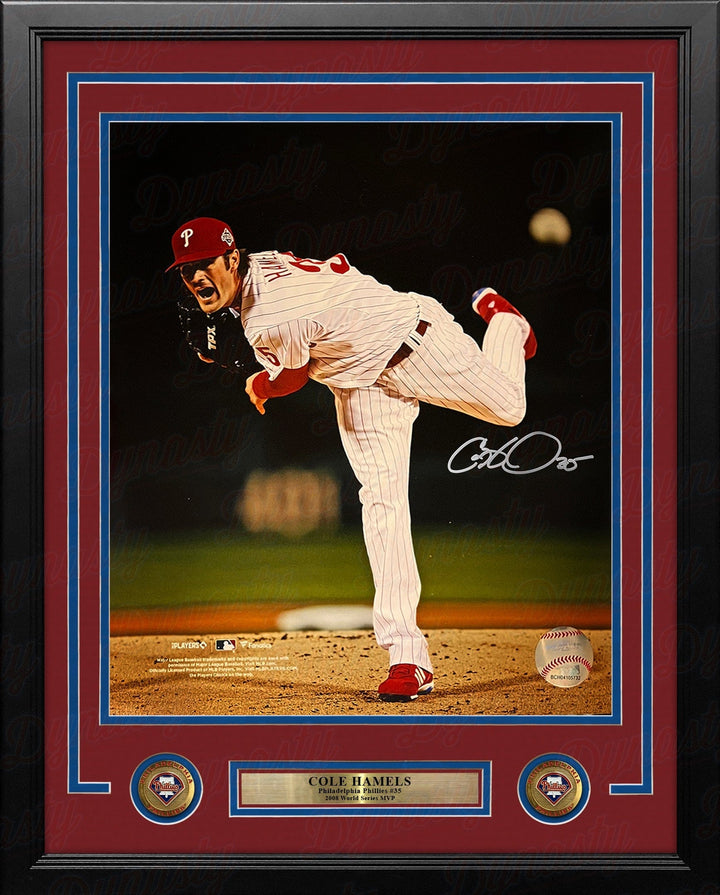Dynasty Sports & Framing Autographed Framed Baseball Photos Cole Hamels 2008 World Series Philadelphia Phillies Autographed 16" x 20" Framed Baseball Photo