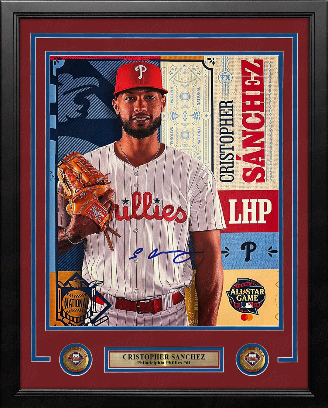 Dynasty Sports & Framing Autographed Framed Baseball Photos Cristopher Sanchez 2024 All-Star Game Autographed Philadelphia Phillies 11x14 Framed Collage Photo