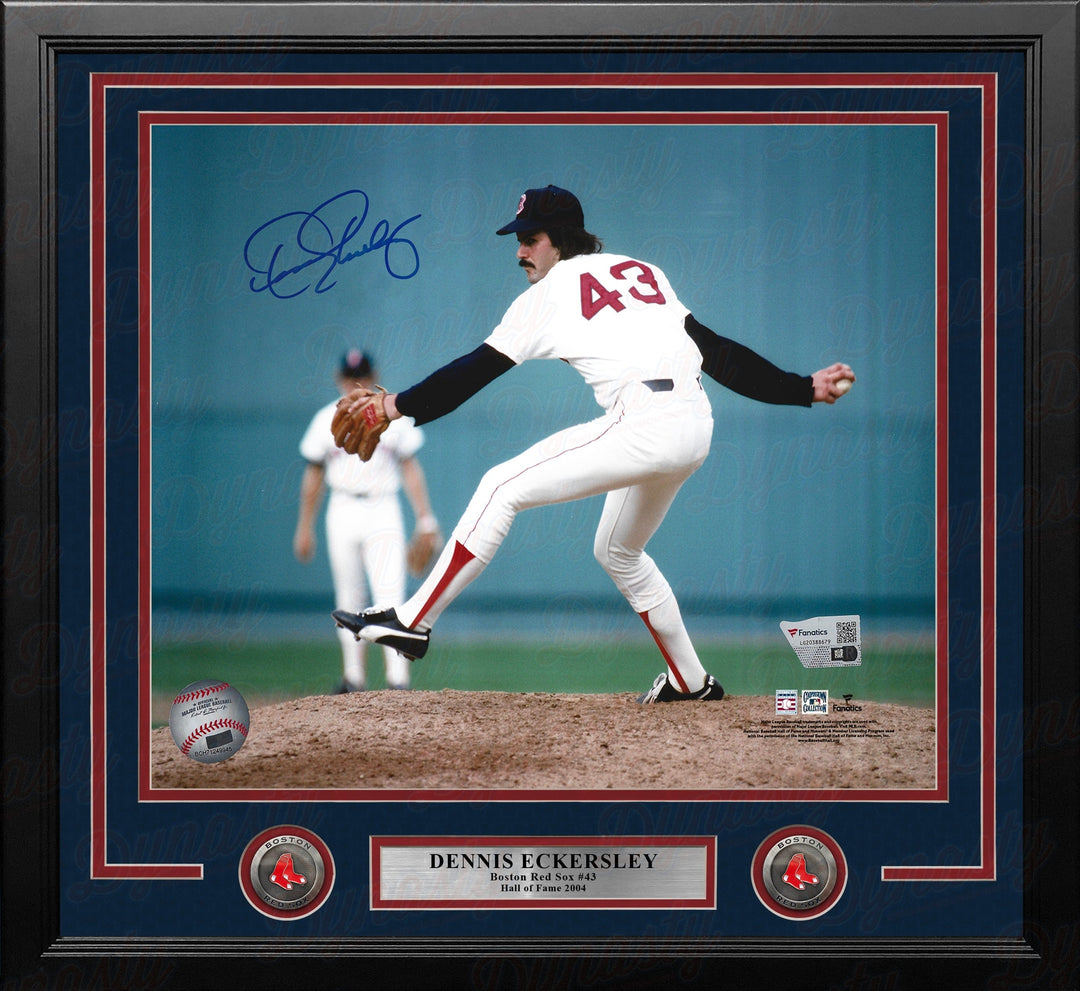 Dynasty Sports & Framing Autographed Framed Baseball Photos Dennis Eckersley in Action Boston Red Sox Autographed 11" x 14" Framed Baseball Photo