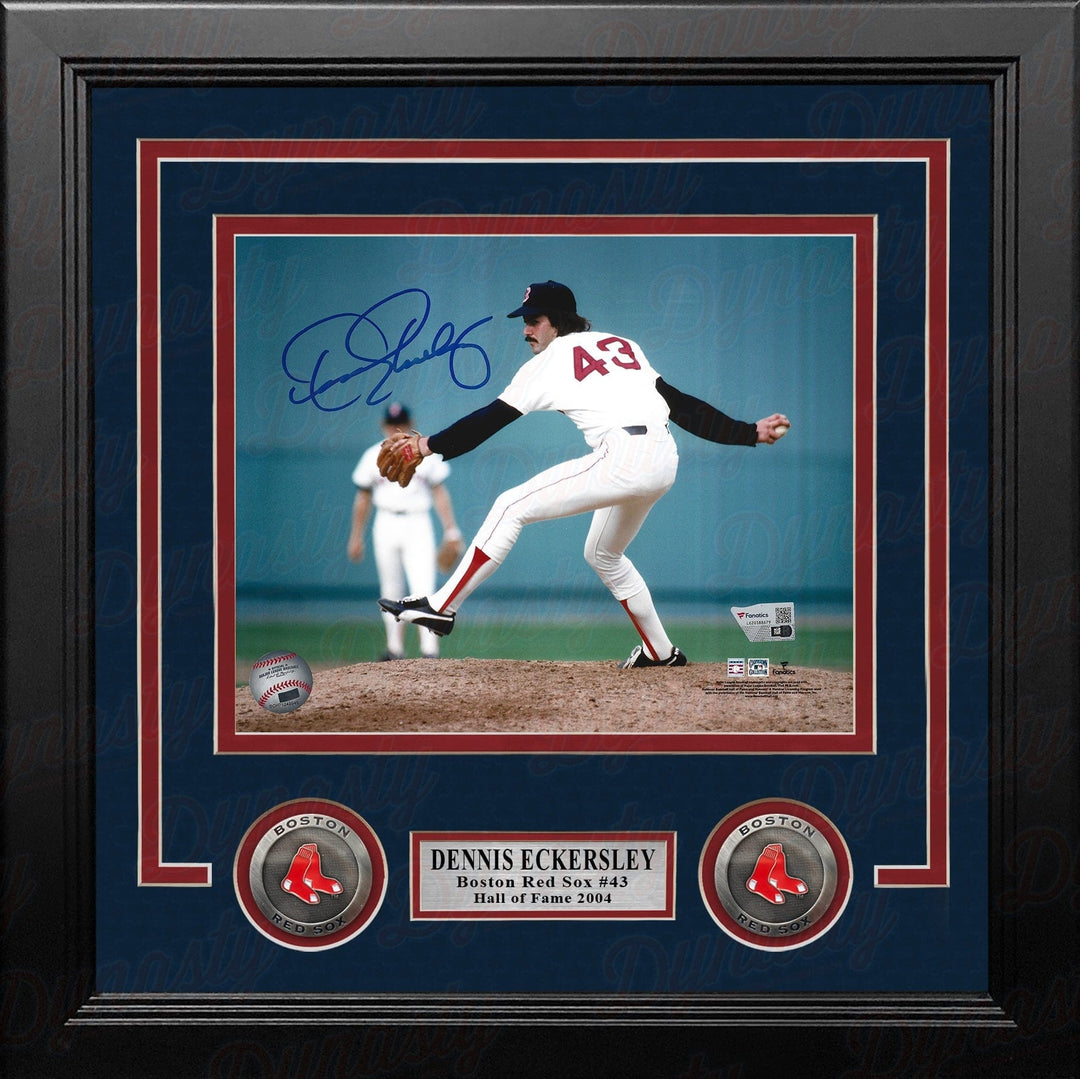 Dynasty Sports & Framing Autographed Framed Baseball Photos Dennis Eckersley in Action Boston Red Sox Autographed 8" x 10" Framed Baseball Photo