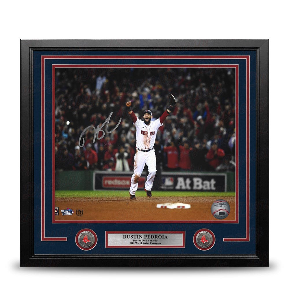 Dynasty Sports & Framing Autographed Framed Baseball Photos Dustin Pedroia 2013 World Series Celebration Boston Red Sox Autographed 11x14 Framed Baseball Photo