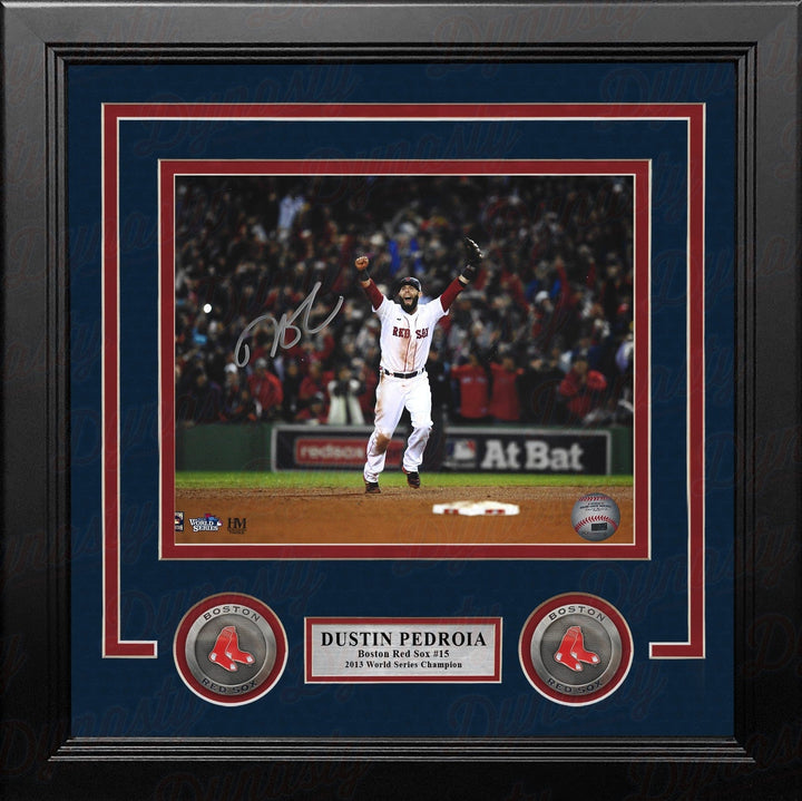 Dynasty Sports & Framing Autographed Framed Baseball Photos Dustin Pedroia 2013 World Series Celebration Boston Red Sox Autographed 8x10 Framed Baseball Photo