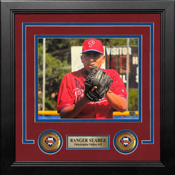 Dynasty Sports & Framing Autographed Framed Baseball Photos Ranger Suarez Ready to Throw Autographed Philadelphia Phillies 8" x 10" Framed Baseball Photo