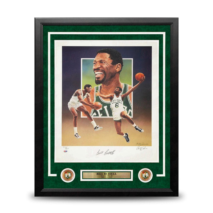 Dynasty Sports & Framing Autographed Framed Basketball Photos Bill Russell Boston Celtics Autographed 18x24 Framed Christopher Paluso Basketball Lithograph Photo