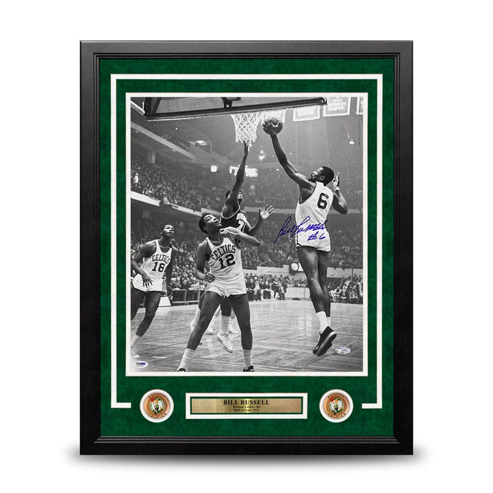 Dynasty Sports & Framing Autographed Framed Basketball Photos Bill Russell Making a Layup Boston Celtics Autographed 16" x 20" Framed Basketball Photo
