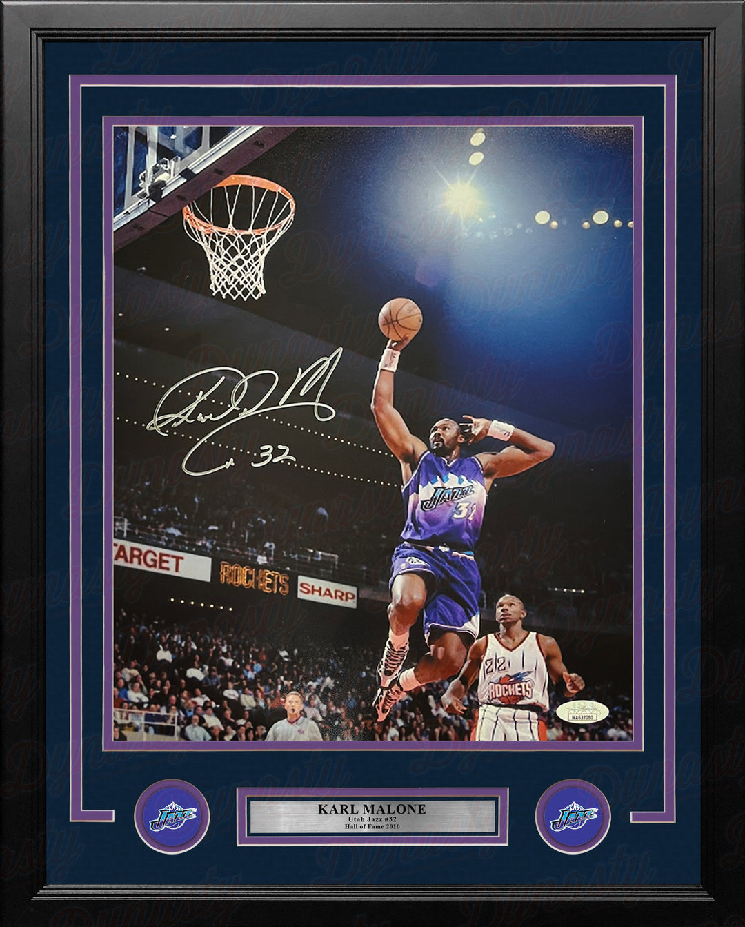 Dynasty Sports & Framing Autographed Framed Basketball Photos Karl Malone in Action Utah Jazz Autographed 11" x 14" Framed Basketball Photo