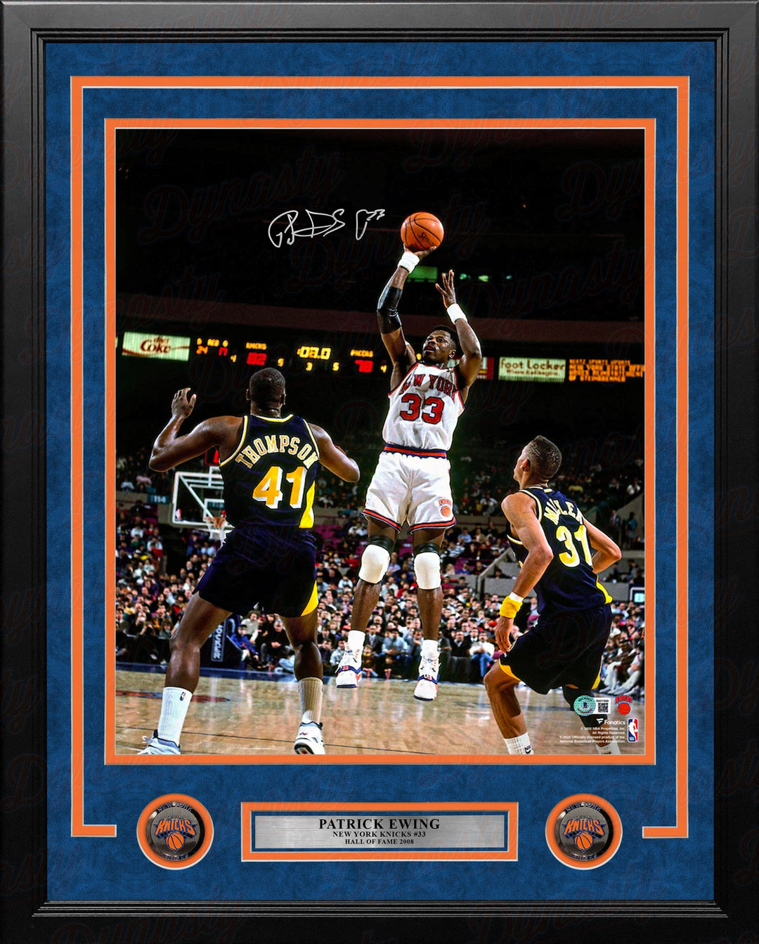 Dynasty Sports & Framing Autographed Framed Basketball Photos Patrick Ewing Shooting Action New York Knicks Autographed 16" x 20" Framed Basketball Photo