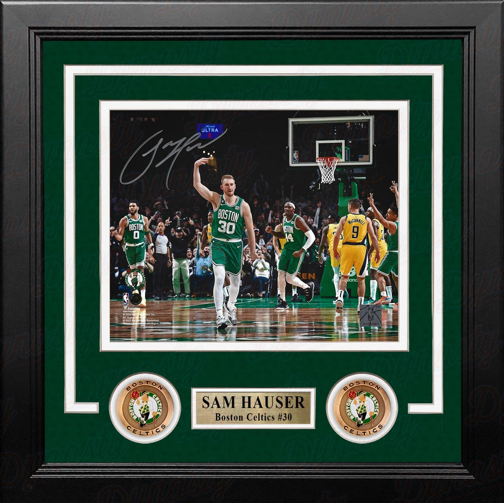 Dynasty Sports & Framing Autographed Framed Basketball Photos Sam Hauser Celebration Boston Celtics Autographed 8" x 10" Framed Basketball Photo