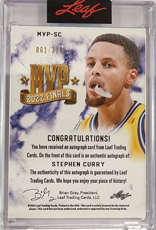 Dynasty Sports & Framing Autographed Framed Basketball Photos Steph Curry Finals MVP Photo & Autographed Card Golden State Warriors Framed Collage - 1/316
