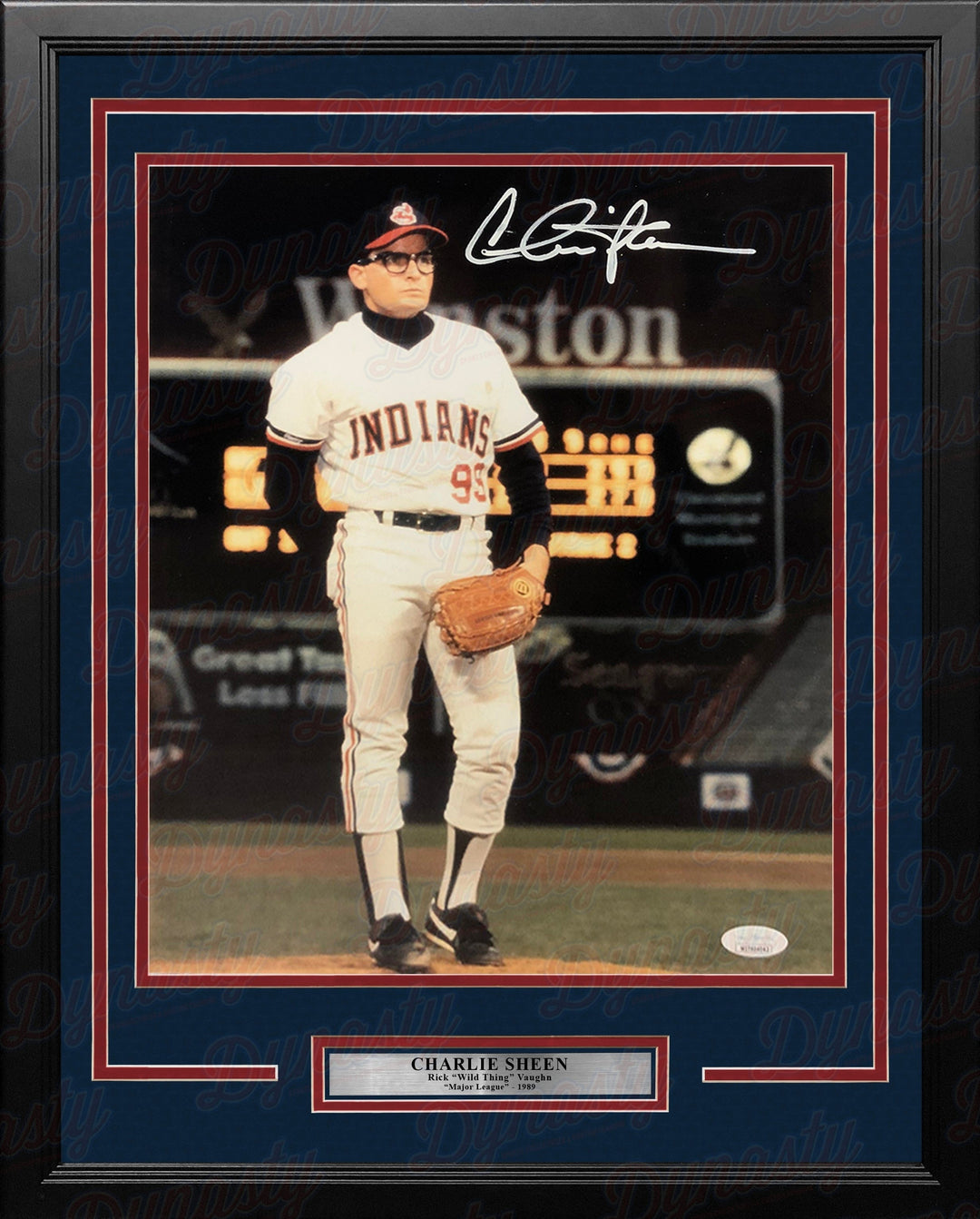 Dynasty Sports & Framing Autographed Framed Entertainment Photos Charlie Sheen Rick Vaughn Major League Autographed 16" x 20" Framed Movie Photo
