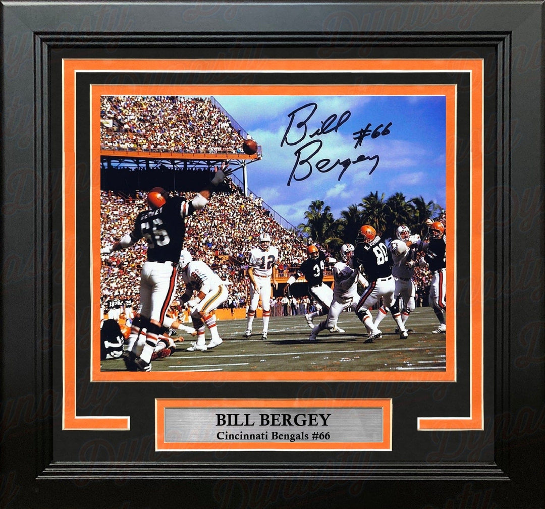 Dynasty Sports & Framing Autographed Framed Football Photos Bill Bergey in Action Cincinnati Bengals Autographed 8" x 10" Framed Football Photo