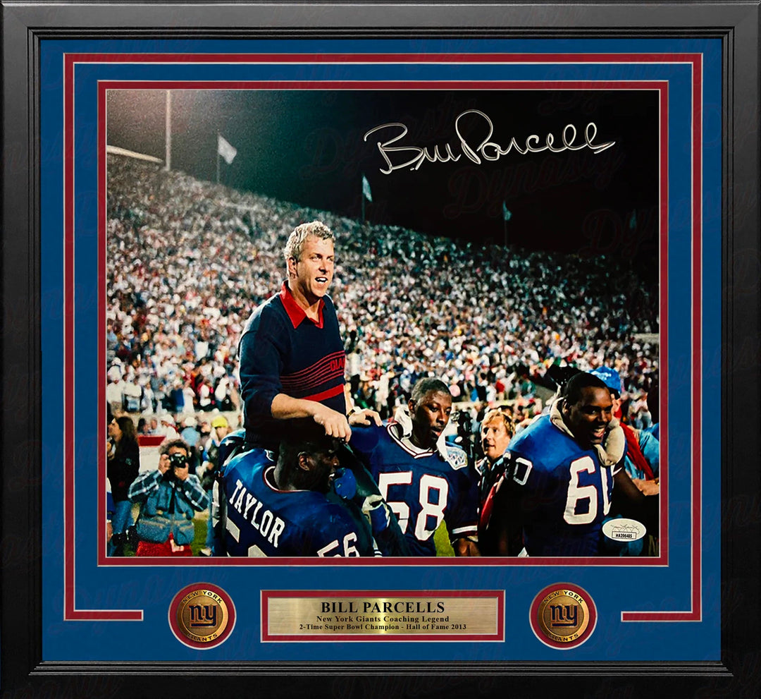 Dynasty Sports & Framing Autographed Framed Football Photos Bill Parcells Carry Off New York Giants Autographed 11x14 Framed Football Photo - JSA Authenticated