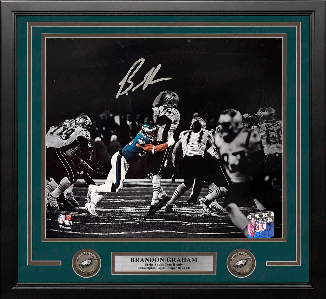 Dynasty Sports & Framing Autographed Framed Football Photos Brandon Graham Strip-Sack Philadelphia Eagles Autographed 11" x 14" Framed Blackout Football Photo