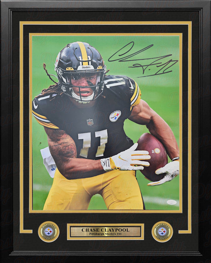 Dynasty Sports & Framing Autographed Framed Football Photos Chase Claypool Close-Up Action Pittsburgh Steelers Autographed 16" x 20" Framed Football Photo