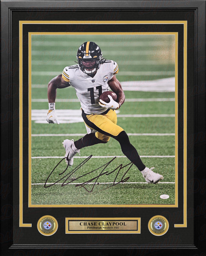 Dynasty Sports & Framing Autographed Framed Football Photos Chase Claypool Running Action Pittsburgh Steelers Autographed 16" x 20" Framed Football Photo