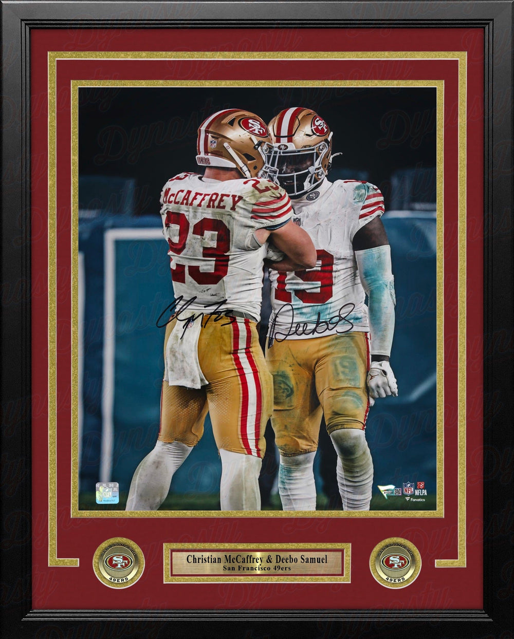 Dynasty Sports & Framing Autographed Framed Football Photos Christian McCaffrey & Deebo Samuel San Francisco 49ers Autographed 16" x 20" Framed Football Photo