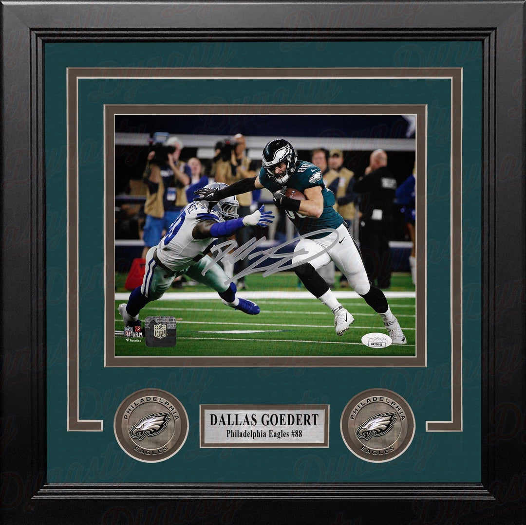 Dynasty Sports & Framing Autographed Framed Football Photos Dallas Goedert v. Cowboys Philadelphia Eagles Autographed 8" x 10" Framed Football Photo
