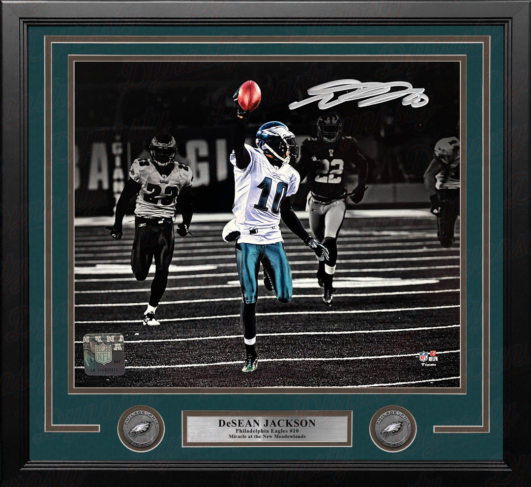 Dynasty Sports & Framing Autographed Framed Football Photos DeSean Jackson Miracle at the New Meadowlands Philadelphia Eagles Autographed 16" x 20" Framed Photo