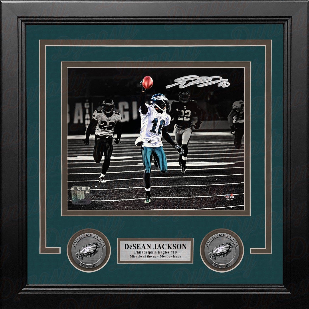 Dynasty Sports & Framing Autographed Framed Football Photos DeSean Jackson Miracle at the New Meadowlands Philadelphia Eagles Autographed 8" x 10" Framed Photo