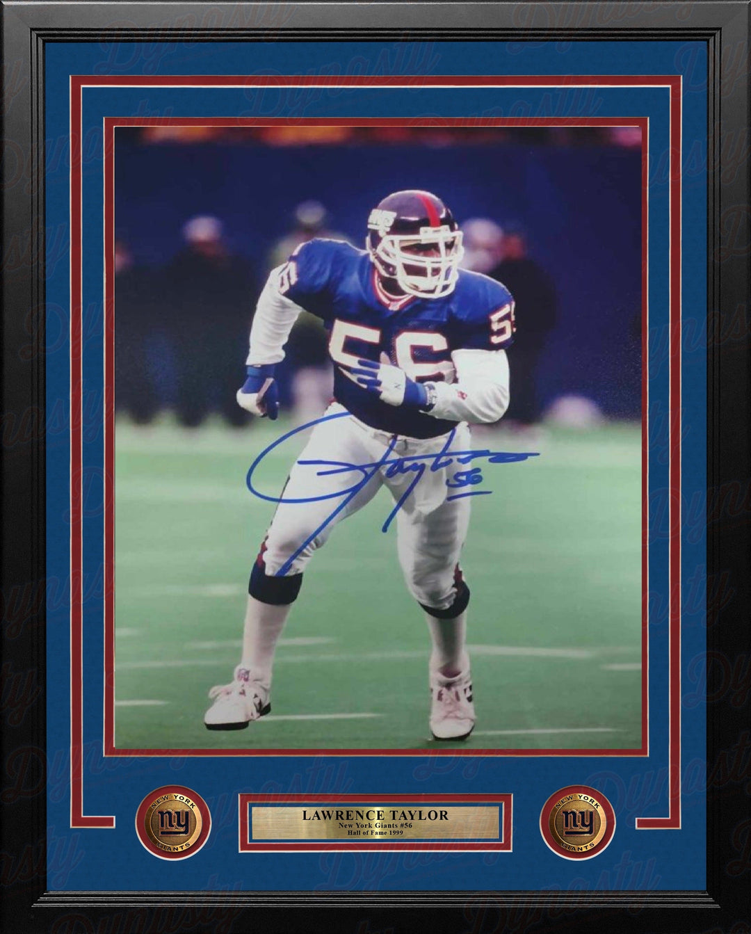 Dynasty Sports & Framing Autographed Framed Football Photos Lawrence Taylor on the Run New York Giants Autographed 11" x 14" Framed Football Photo