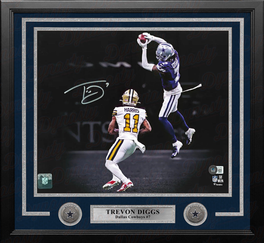 Dynasty Sports & Framing Autographed Framed Football Photos Trevon Diggs Dallas Cowboys Autographed Framed 16" x 20" Spotlight Football Photo