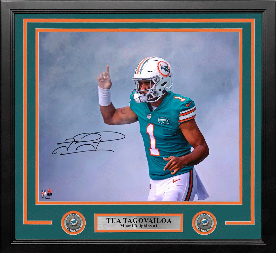 Dynasty Sports & Framing Autographed Framed Football Photos Tua Tagovailoa Entrance Miami Dolphins Autographed 16" x 20" Framed Football Photo