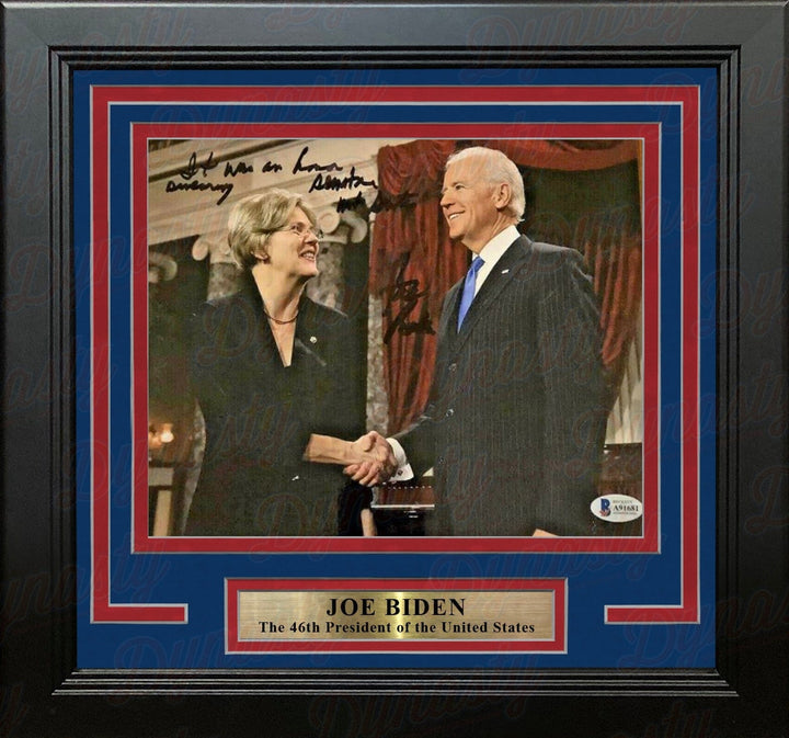 Dynasty Sports & Framing Autographed Framed Historical Photos Joe Biden 46th President of the United States Autographed 8" x 10" Framed Photo