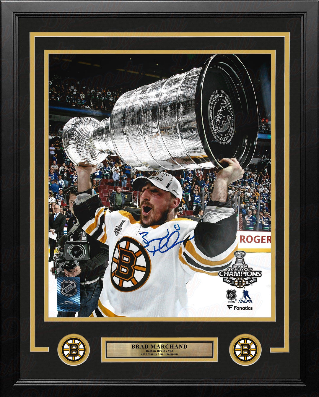 Dynasty Sports & Framing Autographed Framed Hockey Photos Brad Marchand 2011 Stanley Cup Boston Bruins Autographed 11" x 14" Framed Hockey Photo