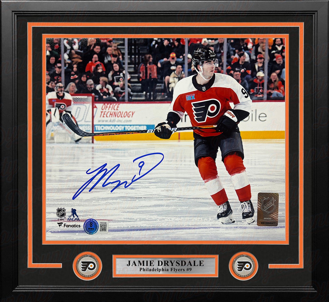 Dynasty Sports & Framing Autographed Framed Hockey Photos Jamie Drysdale in Action Philadelphia Flyers Autographed 11" x 14" Framed Hockey Photo