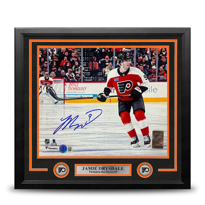 Dynasty Sports & Framing Autographed Framed Hockey Photos Jamie Drysdale in Action Philadelphia Flyers Autographed 11" x 14" Framed Hockey Photo