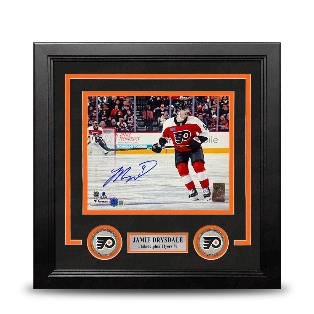 Dynasty Sports & Framing Autographed Framed Hockey Photos Jamie Drysdale in Action Philadelphia Flyers Autographed 8" x 10" Framed Hockey Photo