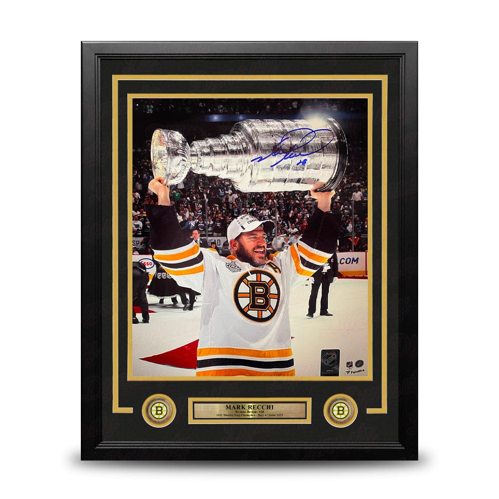Dynasty Sports & Framing Autographed Framed Hockey Photos Mark Recchi 2011 Stanley Cup Champions Boston Bruins Autographed 8" x 10" Framed Hockey Photo