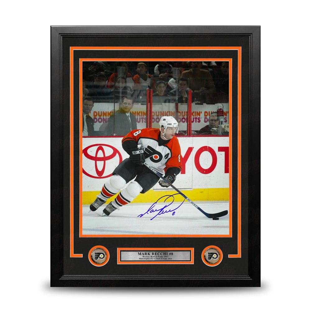 Dynasty Sports & Framing Autographed Framed Hockey Photos Mark Recchi in Action Philadelphia Flyers Autographed 11" x 14" Framed Hockey Photo