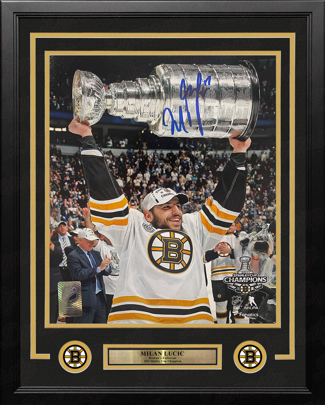 Dynasty Sports & Framing Autographed Framed Hockey Photos Milan Lucic 2011 Stanley Cup Boston Bruins Autographed 11" x 14" Framed Hockey Photo