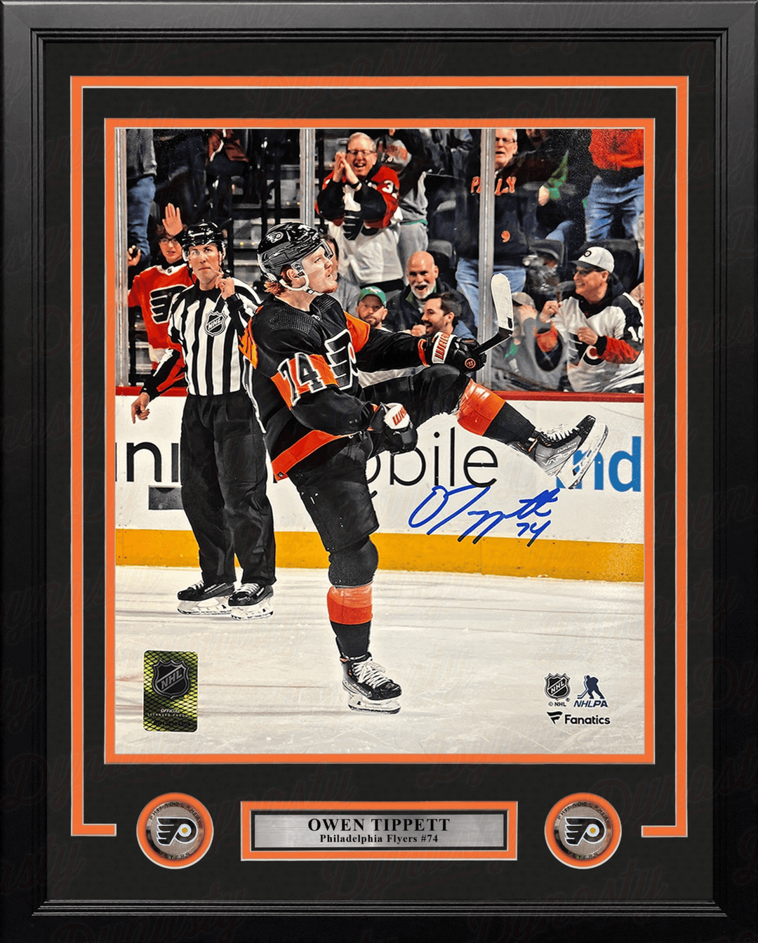 Dynasty Sports & Framing Autographed Framed Hockey Photos Owen Tippett Goal Celebration Philadelphia Flyers Autographed 16" x 20" Framed Hockey Photo