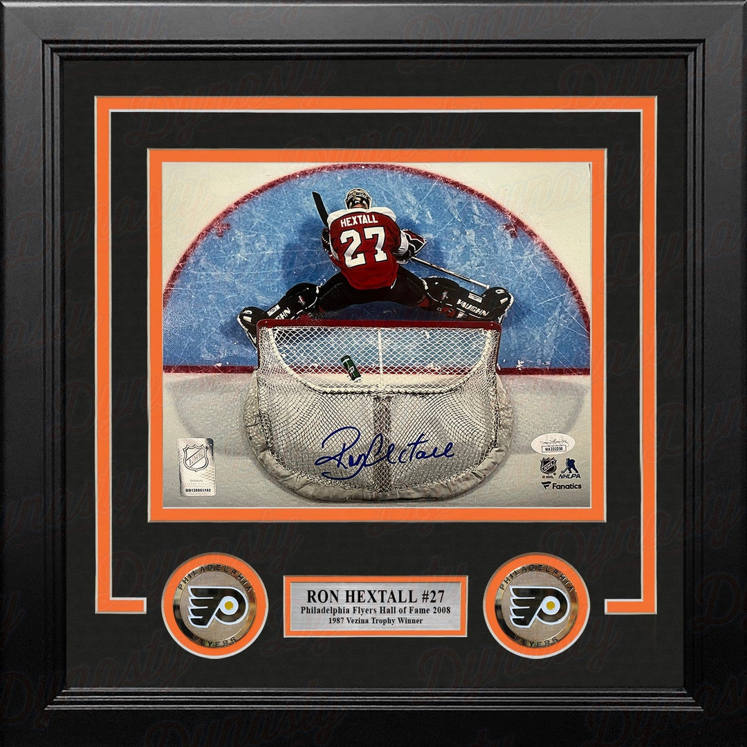 Dynasty Sports & Framing Autographed Framed Hockey Photos Ron Hextall Above the Crease Philadelphia Flyers Autographed 8" x 10" Framed Hockey Photo