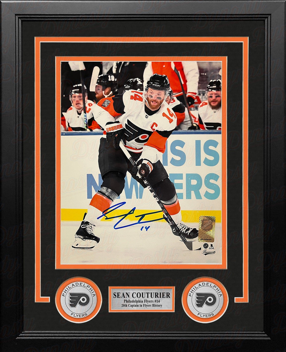 Dynasty Sports & Framing Autographed Framed Hockey Photos Sean Couturier 2024 Stadium Series Action Philadelphia Flyers Autographed 8x10 Framed Hockey Photo