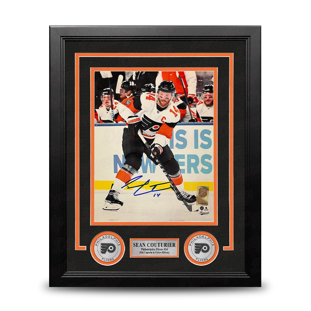 Dynasty Sports & Framing Autographed Framed Hockey Photos Sean Couturier 2024 Stadium Series Action Philadelphia Flyers Autographed 8x10 Framed Hockey Photo