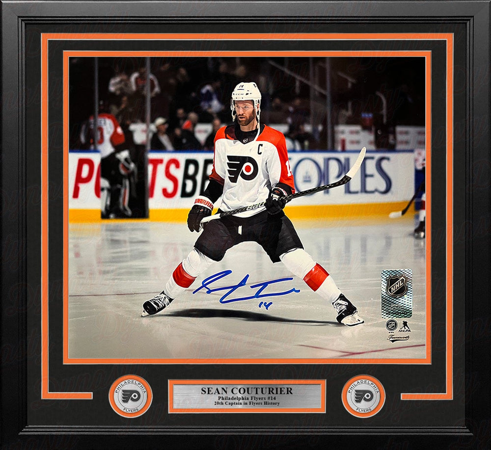 Dynasty Sports & Framing Autographed Framed Hockey Photos Sean Couturier Captain Skating Action Philadelphia Flyers Autographed 11" x 14" Framed Hockey Photo