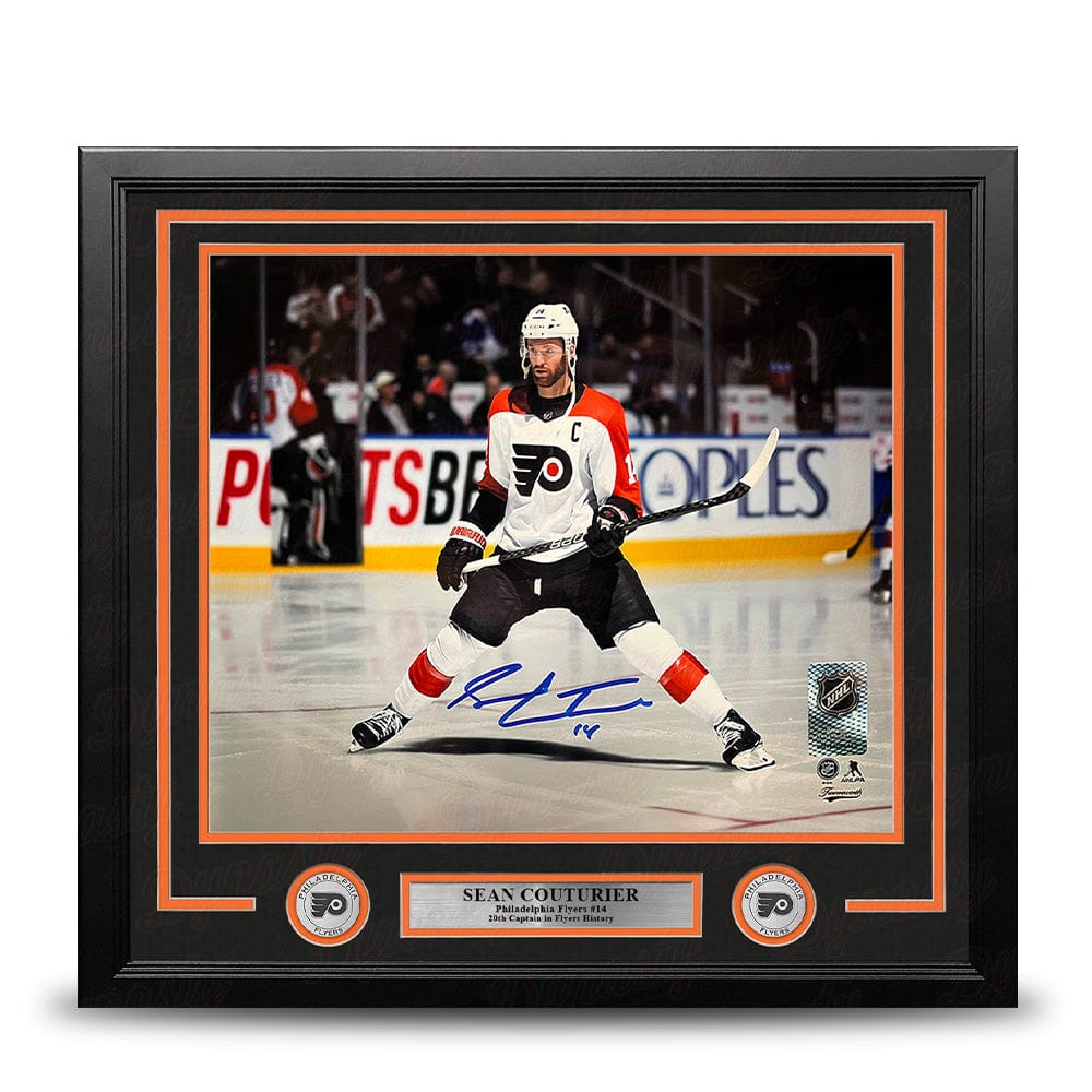 Dynasty Sports & Framing Autographed Framed Hockey Photos Sean Couturier Captain Skating Action Philadelphia Flyers Autographed 11" x 14" Framed Hockey Photo