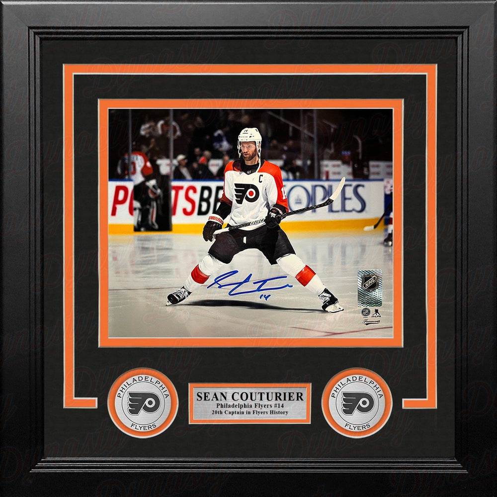 Dynasty Sports & Framing Autographed Framed Hockey Photos Sean Couturier Captain Skating Action Philadelphia Flyers Autographed 8" x 10" Framed Hockey Photo